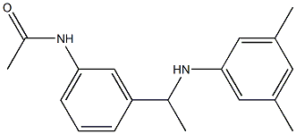 N-(3-{1-[(3,5-dimethylphenyl)amino]ethyl}phenyl)acetamide 结构式