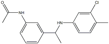 N-(3-{1-[(3-chloro-4-methylphenyl)amino]ethyl}phenyl)acetamide Structure