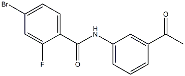 N-(3-acetylphenyl)-4-bromo-2-fluorobenzamide 结构式