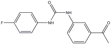 N-(3-acetylphenyl)-N'-(4-fluorophenyl)urea Struktur