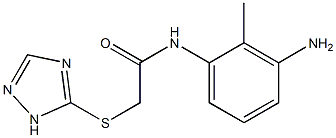 N-(3-amino-2-methylphenyl)-2-(1H-1,2,4-triazol-5-ylsulfanyl)acetamide 化学構造式