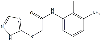 N-(3-amino-2-methylphenyl)-2-(1H-1,2,4-triazol-5-ylsulfanyl)acetamide,,结构式