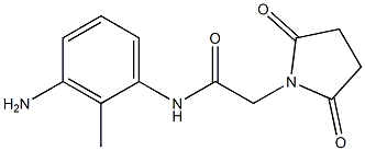 N-(3-amino-2-methylphenyl)-2-(2,5-dioxopyrrolidin-1-yl)acetamide,,结构式