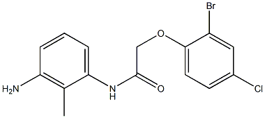 N-(3-amino-2-methylphenyl)-2-(2-bromo-4-chlorophenoxy)acetamide,,结构式