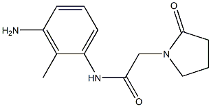 N-(3-amino-2-methylphenyl)-2-(2-oxopyrrolidin-1-yl)acetamide,,结构式