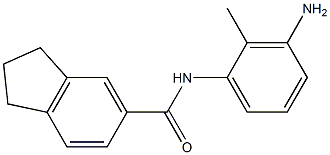 N-(3-amino-2-methylphenyl)-2,3-dihydro-1H-indene-5-carboxamide 结构式