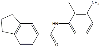 N-(3-amino-2-methylphenyl)-2,3-dihydro-1H-indene-5-carboxamide,,结构式