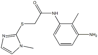 N-(3-amino-2-methylphenyl)-2-[(1-methyl-1H-imidazol-2-yl)sulfanyl]acetamide Structure