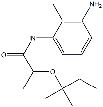 N-(3-amino-2-methylphenyl)-2-[(2-methylbutan-2-yl)oxy]propanamide Struktur