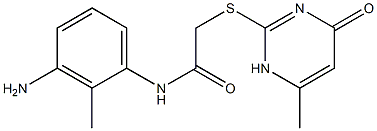 N-(3-amino-2-methylphenyl)-2-[(6-methyl-4-oxo-1,4-dihydropyrimidin-2-yl)sulfanyl]acetamide 结构式