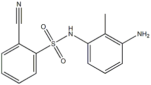 N-(3-amino-2-methylphenyl)-2-cyanobenzene-1-sulfonamide,,结构式