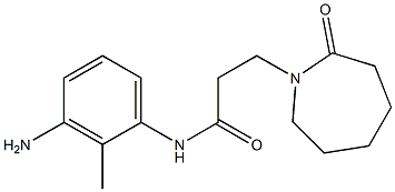 N-(3-amino-2-methylphenyl)-3-(2-oxoazepan-1-yl)propanamide 化学構造式