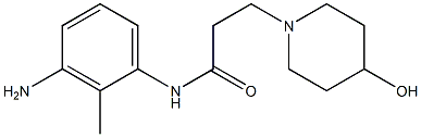 N-(3-amino-2-methylphenyl)-3-(4-hydroxypiperidin-1-yl)propanamide,,结构式