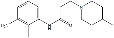 N-(3-amino-2-methylphenyl)-3-(4-methylpiperidin-1-yl)propanamide 结构式