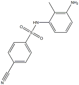 N-(3-amino-2-methylphenyl)-4-cyanobenzene-1-sulfonamide 化学構造式