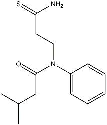 N-(3-amino-3-thioxopropyl)-3-methyl-N-phenylbutanamide,,结构式