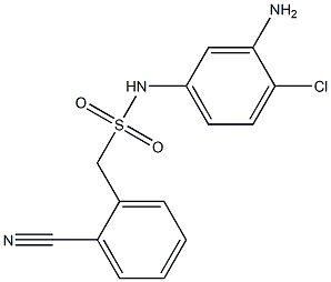 N-(3-amino-4-chlorophenyl)-1-(2-cyanophenyl)methanesulfonamide 化学構造式