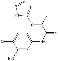 N-(3-amino-4-chlorophenyl)-2-(1H-1,2,4-triazol-5-ylsulfanyl)propanamide Structure