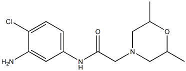N-(3-amino-4-chlorophenyl)-2-(2,6-dimethylmorpholin-4-yl)acetamide,,结构式