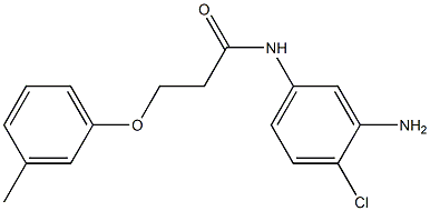 N-(3-amino-4-chlorophenyl)-3-(3-methylphenoxy)propanamide 化学構造式