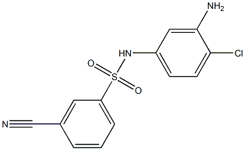 N-(3-amino-4-chlorophenyl)-3-cyanobenzene-1-sulfonamide 结构式