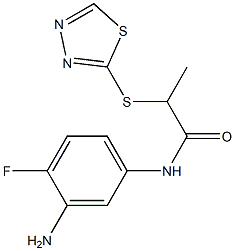 N-(3-amino-4-fluorophenyl)-2-(1,3,4-thiadiazol-2-ylsulfanyl)propanamide