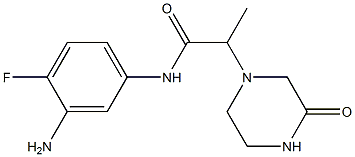 N-(3-amino-4-fluorophenyl)-2-(3-oxopiperazin-1-yl)propanamide Struktur