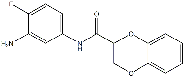 N-(3-amino-4-fluorophenyl)-2,3-dihydro-1,4-benzodioxine-2-carboxamide Struktur