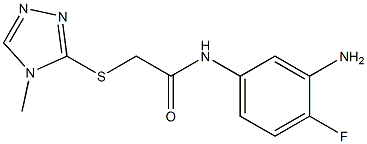 N-(3-amino-4-fluorophenyl)-2-[(4-methyl-4H-1,2,4-triazol-3-yl)sulfanyl]acetamide 结构式