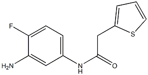 N-(3-amino-4-fluorophenyl)-2-thien-2-ylacetamide,,结构式