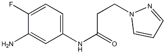 N-(3-amino-4-fluorophenyl)-3-(1H-pyrazol-1-yl)propanamide,,结构式