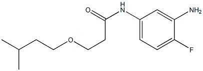 N-(3-amino-4-fluorophenyl)-3-(3-methylbutoxy)propanamide 结构式