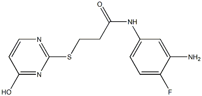 N-(3-amino-4-fluorophenyl)-3-[(4-hydroxypyrimidin-2-yl)sulfanyl]propanamide Structure