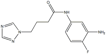 N-(3-amino-4-fluorophenyl)-4-(1H-1,2,4-triazol-1-yl)butanamide 化学構造式