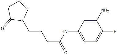 N-(3-amino-4-fluorophenyl)-4-(2-oxopyrrolidin-1-yl)butanamide,,结构式