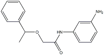 N-(3-aminophenyl)-2-(1-phenylethoxy)acetamide 化学構造式