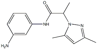 N-(3-aminophenyl)-2-(3,5-dimethyl-1H-pyrazol-1-yl)propanamide Struktur