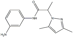 N-(3-aminophenyl)-2-(3,5-dimethyl-1H-pyrazol-1-yl)propanamide 化学構造式