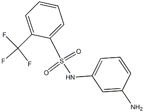 N-(3-aminophenyl)-2-(trifluoromethyl)benzene-1-sulfonamide,,结构式