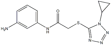 N-(3-aminophenyl)-2-[(1-cyclopropyl-1H-1,2,3,4-tetrazol-5-yl)sulfanyl]acetamide Structure