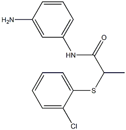 N-(3-aminophenyl)-2-[(2-chlorophenyl)sulfanyl]propanamide 结构式