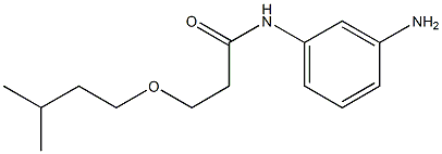 N-(3-aminophenyl)-3-(3-methylbutoxy)propanamide 化学構造式