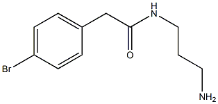 N-(3-aminopropyl)-2-(4-bromophenyl)acetamide Struktur