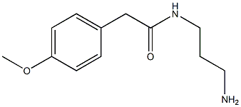 N-(3-aminopropyl)-2-(4-methoxyphenyl)acetamide Structure