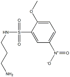 N-(3-aminopropyl)-2-methoxy-5-nitrobenzene-1-sulfonamide 结构式