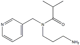 N-(3-aminopropyl)-2-methyl-N-(pyridin-3-ylmethyl)propanamide Struktur