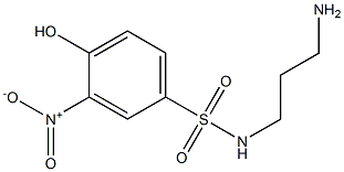 N-(3-aminopropyl)-4-hydroxy-3-nitrobenzene-1-sulfonamide 结构式