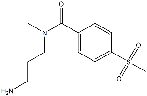 N-(3-aminopropyl)-4-methanesulfonyl-N-methylbenzamide Struktur
