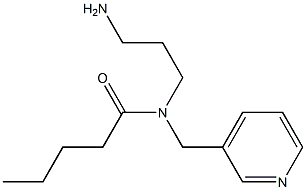N-(3-aminopropyl)-N-(pyridin-3-ylmethyl)pentanamide Struktur