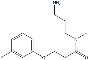 N-(3-aminopropyl)-N-methyl-3-(3-methylphenoxy)propanamide 结构式